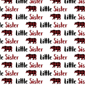 buffalo plaid bear little sister - 1.5" 