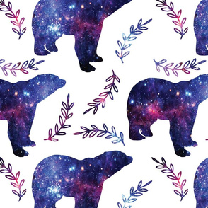 Space bear purple sky