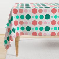 Coral Pink & Emerald Mint Green Ombre Spots