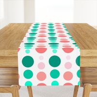 Coral Pink & Emerald Mint Green Ombre Spots