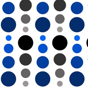 Black Noir & Navy Blue Ombre Spots