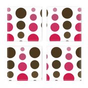 Brown Sepia & Fuchsia Red Ombre Spots