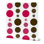 Brown Sepia & Fuchsia Red Ombre Spots