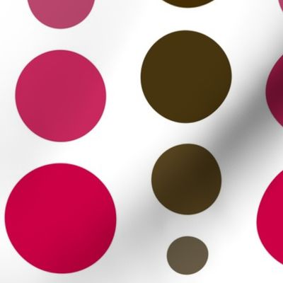 Brown Sepia & Fuchsia Red Ombre Spots