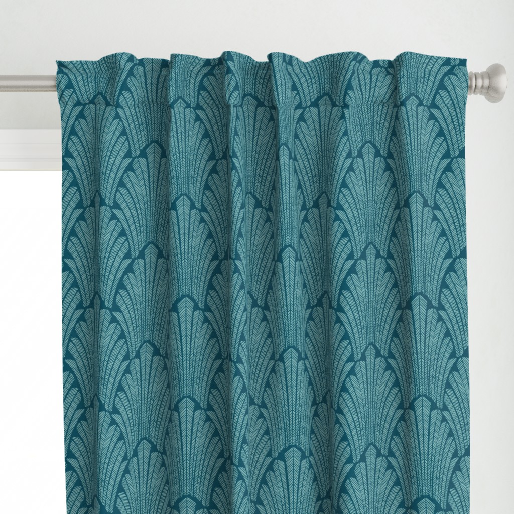 Art deco  teal medium Scale