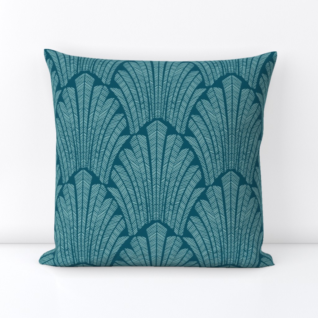 Art deco  teal medium Scale