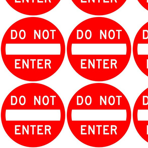 red white road signs traffic signs do not enter no entry allowed circles logos pop art