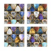 Rockin' Rocks - gold Geology Guitar picks large