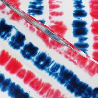 red and dark blue tie dye stripes 