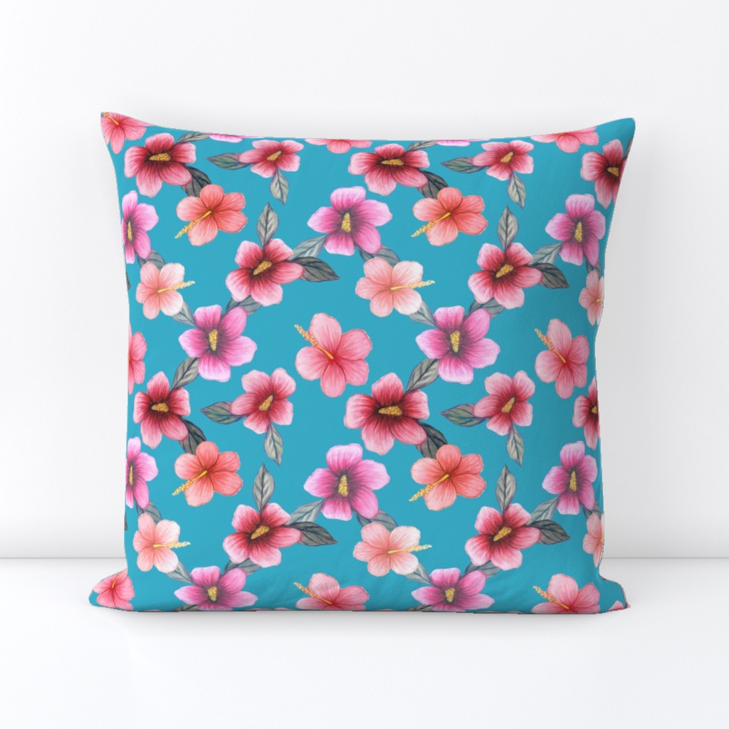  hibiscus flower, blue floral