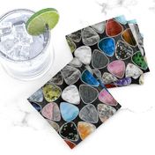 Rockin' Rocks - silver Geology Guitar picks medium