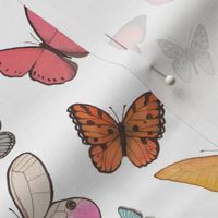 Reversed Watercolor Butterflies