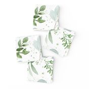 SEAMLESS watercolor Larger leaves Pattern-1