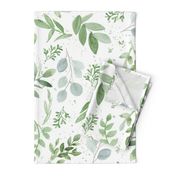 SEAMLESS watercolor Larger leaves Pattern-1