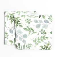 SEAMLESS watercolor Larger leaves Pattern-1