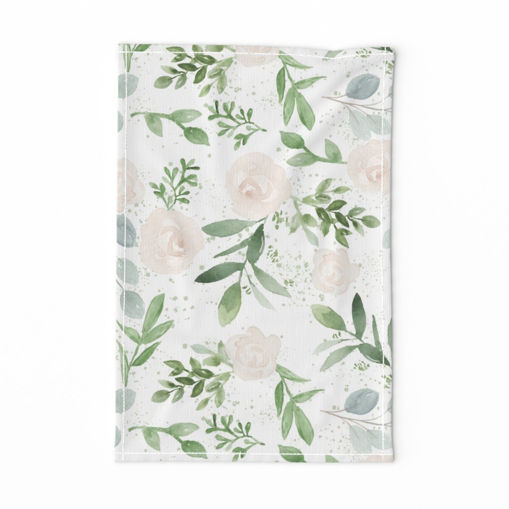 Watercolor Larger Flower Farmhouse Floral