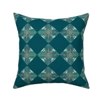 Diamond Vine checkerboard cheater squares