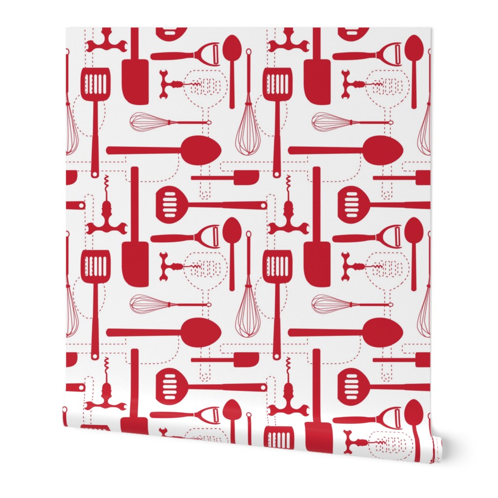 Kitchen Utensils in Red