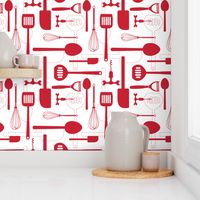 Kitchen Utensils in Red