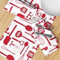 Kitchen Utensils in Red