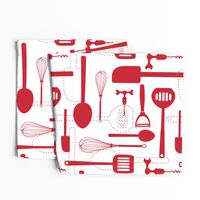 Kitchen Utensils in Red