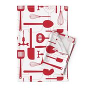 Kitchen Utensils in Red