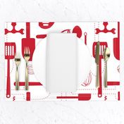 Kitchen Utensils in Red