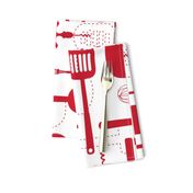 Kitchen Utensils in Red