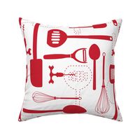 Kitchen Utensils in Red