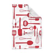 Kitchen Utensils in Red