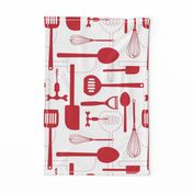 Kitchen Utensils in Red