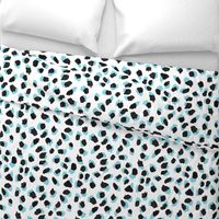 Abstract Turquoise Leopard Large