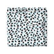 Abstract Turquoise Leopard Large