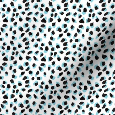 Abstract Turquoise Leopard Small