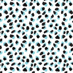 Abstract Turquoise Leopard Small