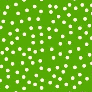 Twinkling Creamy Dots on Green Apple - Large Scale