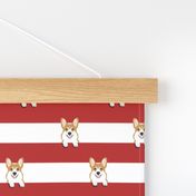 corgi stripes red