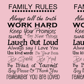 complete family rules pink