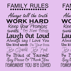 complete family rules purple