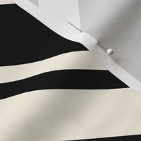 Necktie Stripe in Black and Ivory