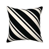 Necktie Stripe in Black and Ivory