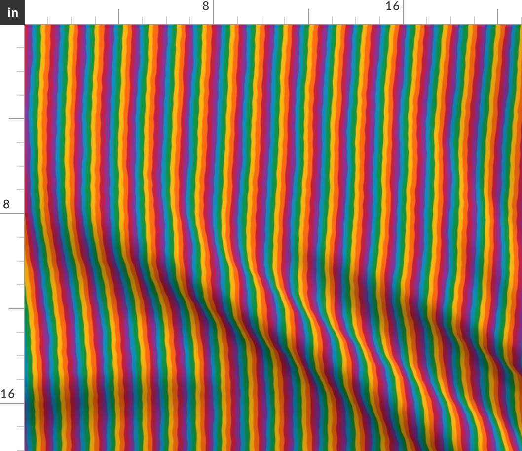 Wiggly Rainbow Stripes