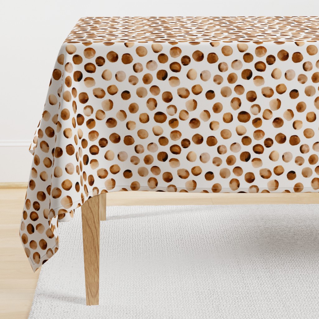 Watercolor Dots // Russet Brown // Medium