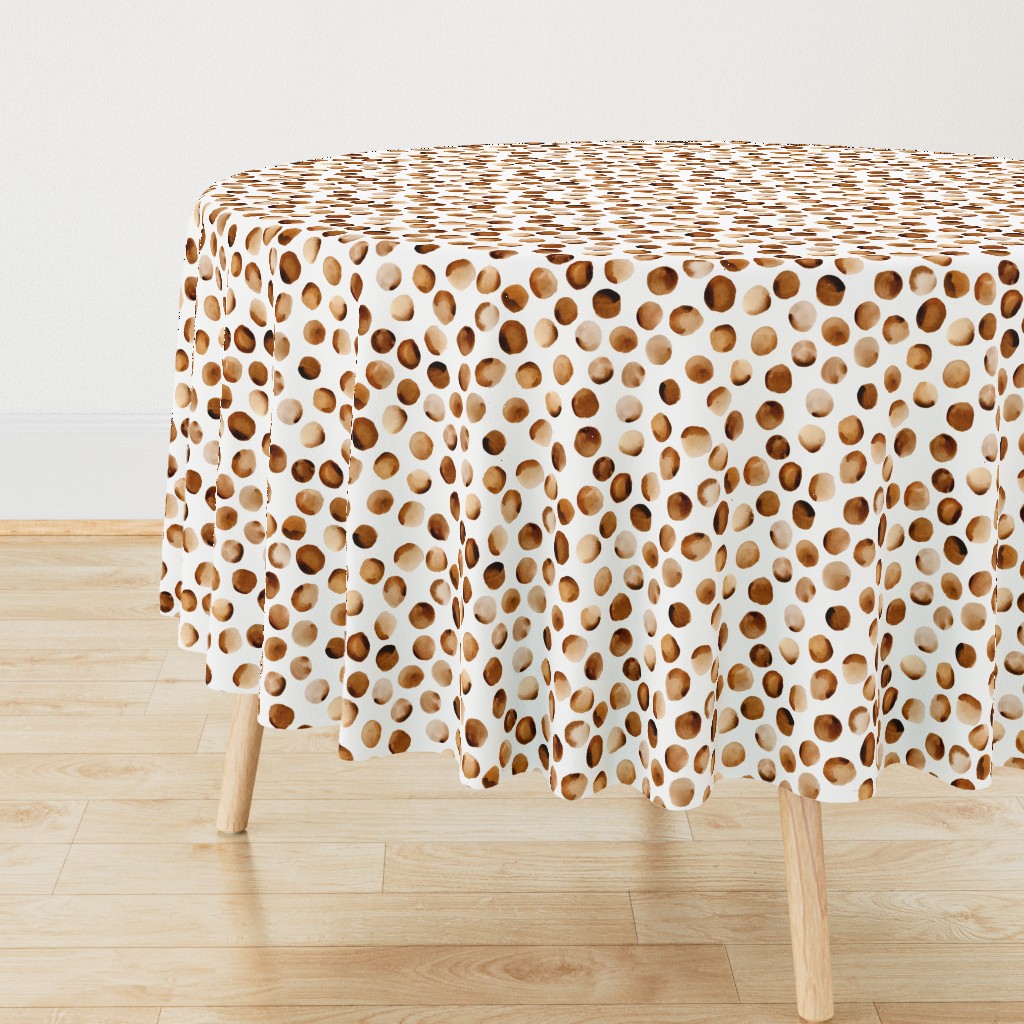 Watercolor Dots // Russet Brown // Medium