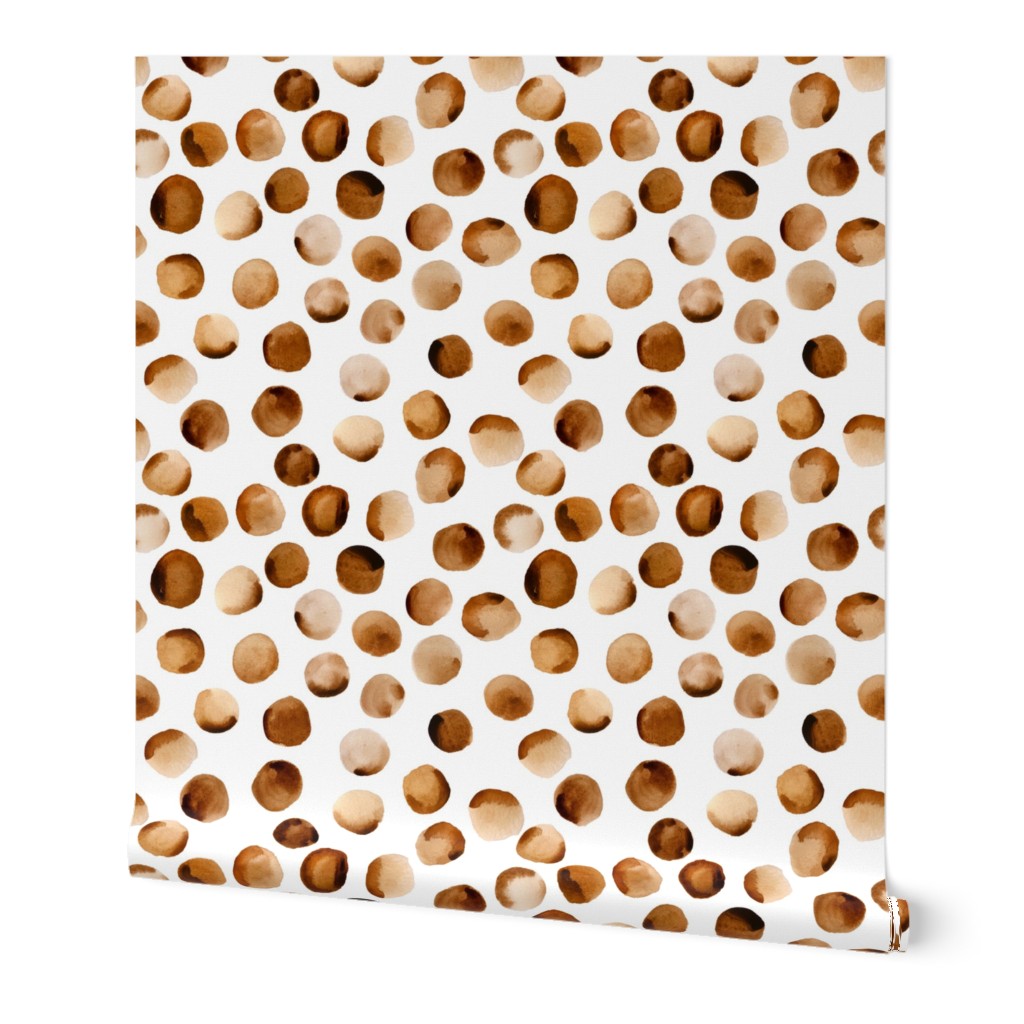 Watercolor Dots // Russet Brown // Medium