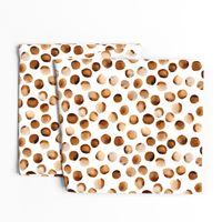 Watercolor Dots // Russet Brown // Medium