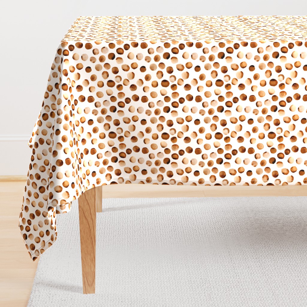 Watercolor Dots // Russet Brown // Small