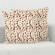 Watercolor Dots // Russet Brown // Small