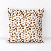 Watercolor Dots // Russet Brown // Small