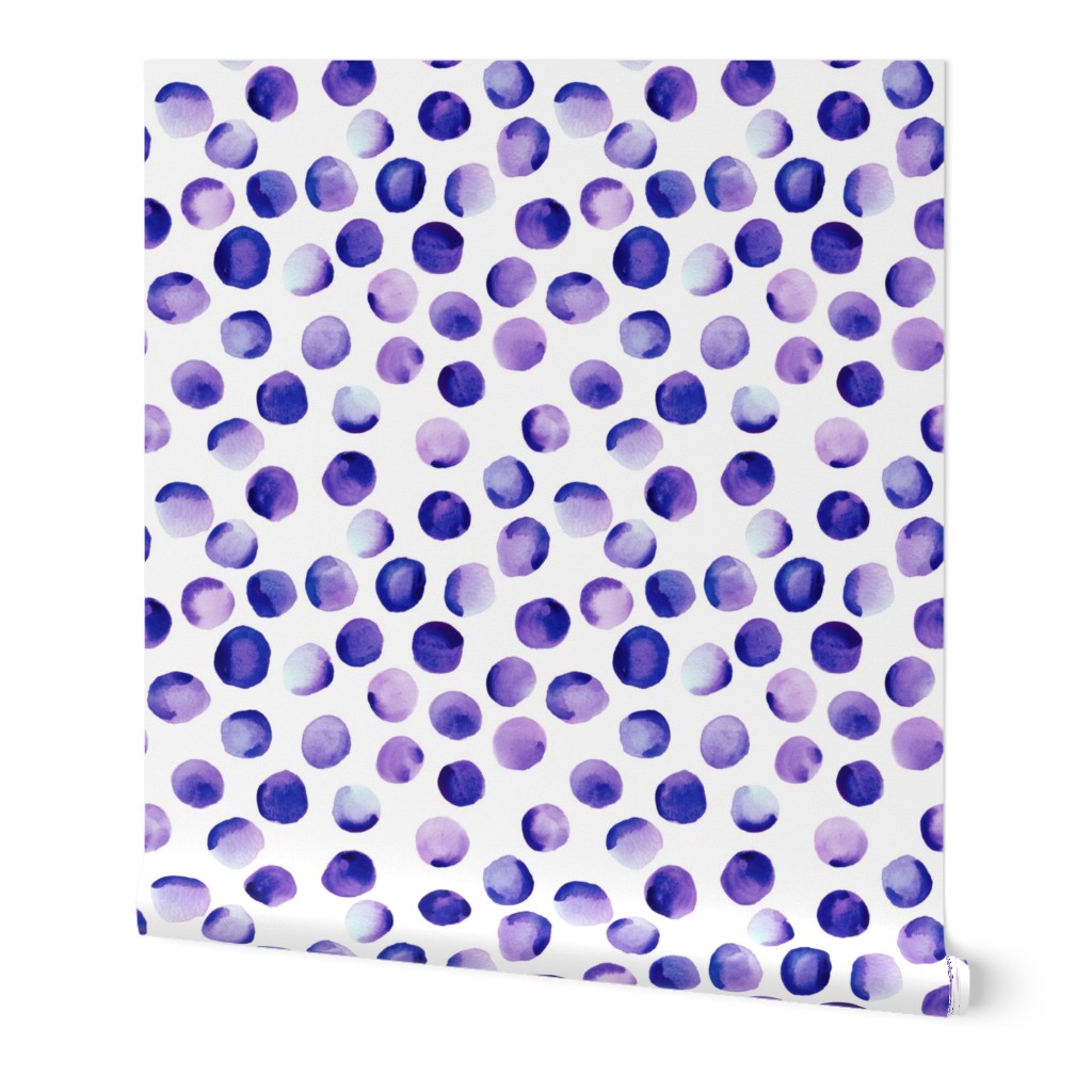 Watercolor Dots // Royal Purple // Medium